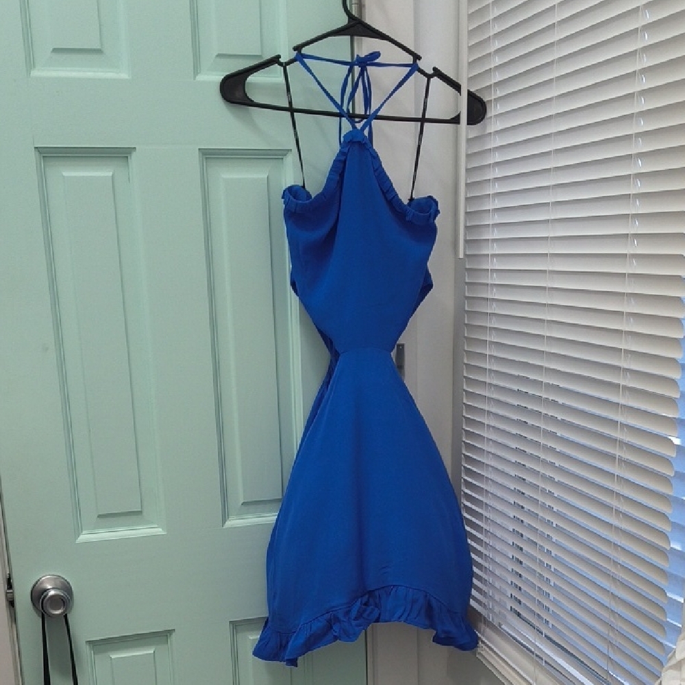 Forever 21 Royal Blue Asymmetrical Cocktail Dress